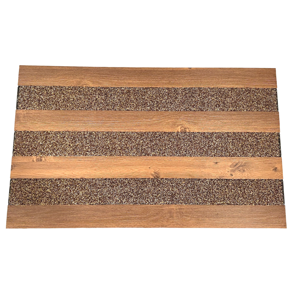 Covoras intrare cauciuc si polietilena antiderapant, modern, DM07, crem - 75x45 cm