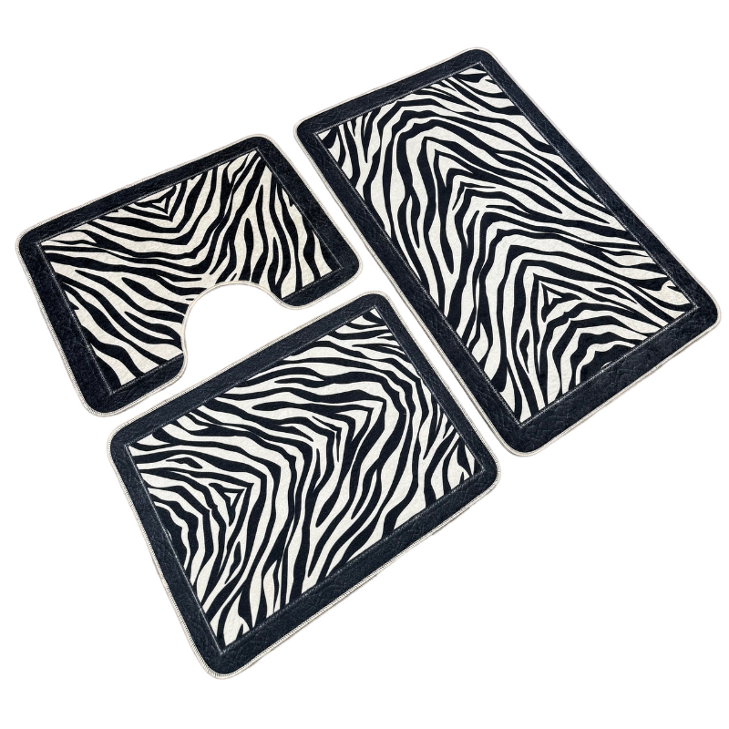 Covoras Baie Set 3 Piese, Antiderapant 100x60, 60x50, 40x60, model zebra