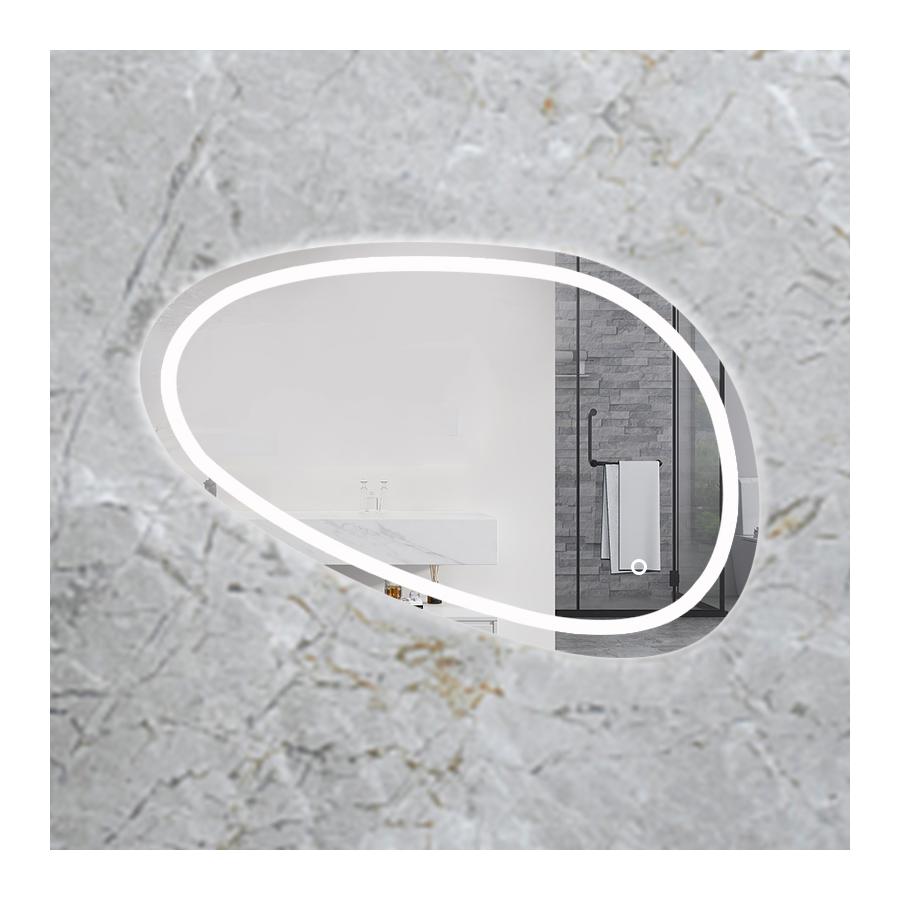 Oglinda LED Forma asimetrica Colectia Marcello Funghi cu Functie Dezaburire si Sistem Touch