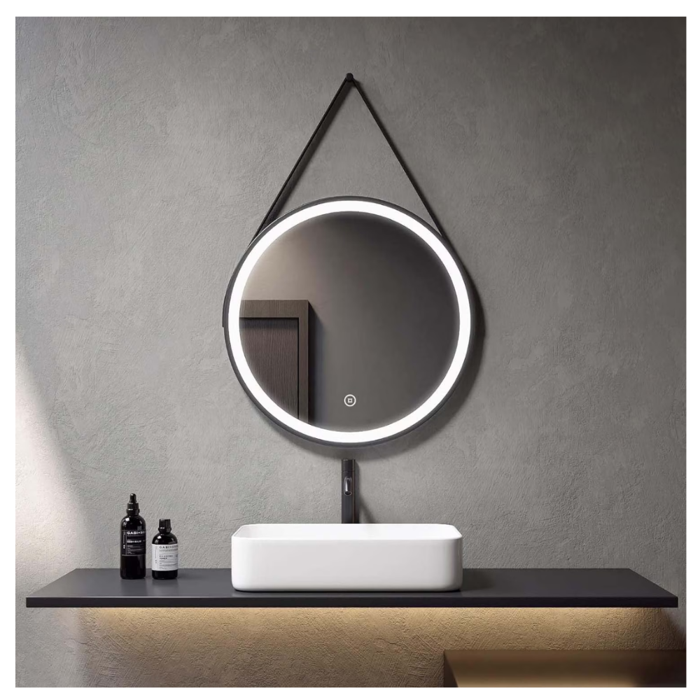 Oglinda LED Touch 60x60 cm Rama Neagra Colectia Marcello Funghi, model 1171s