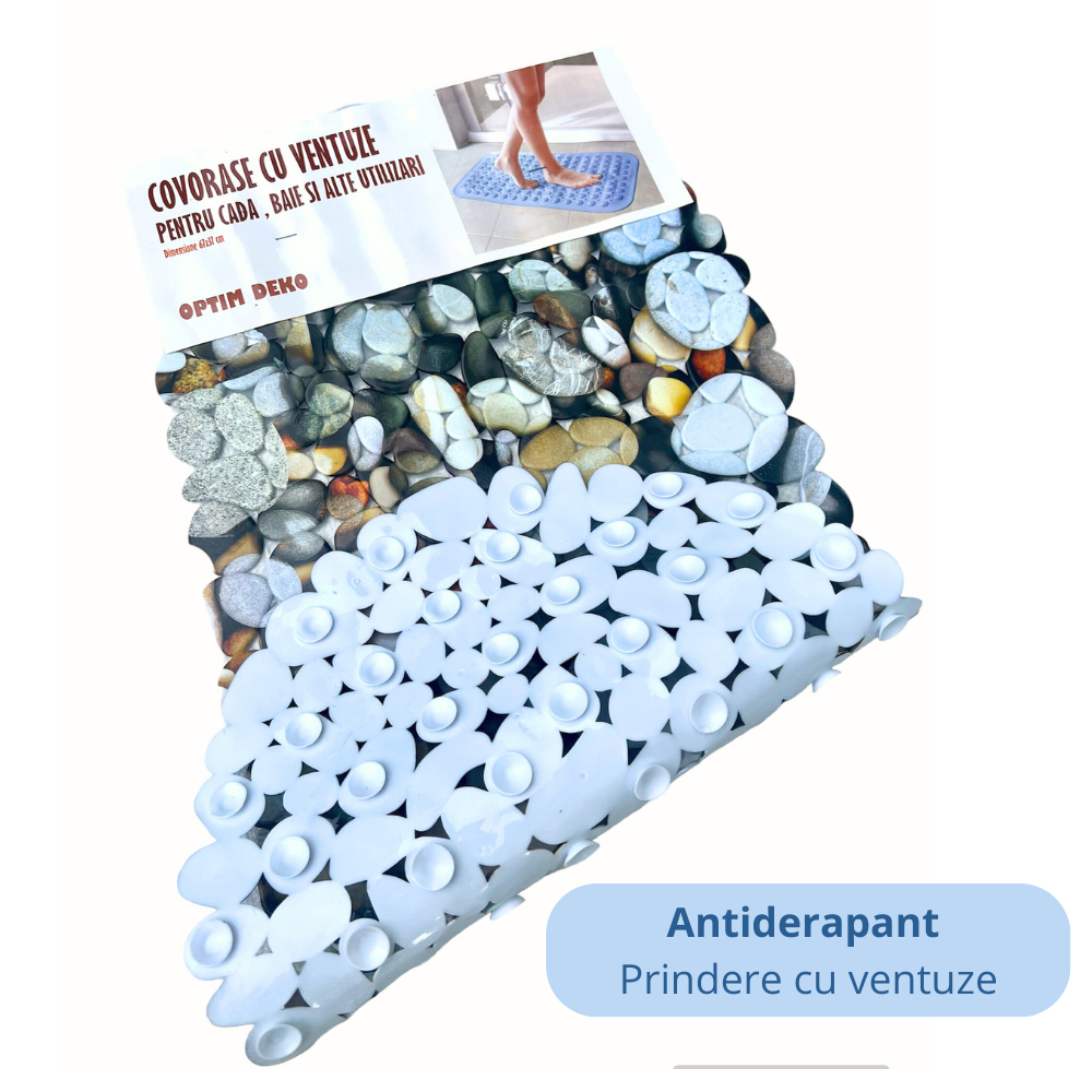 Covoras baie antiderapant cu ventuze Lux - 76 x 38 cm