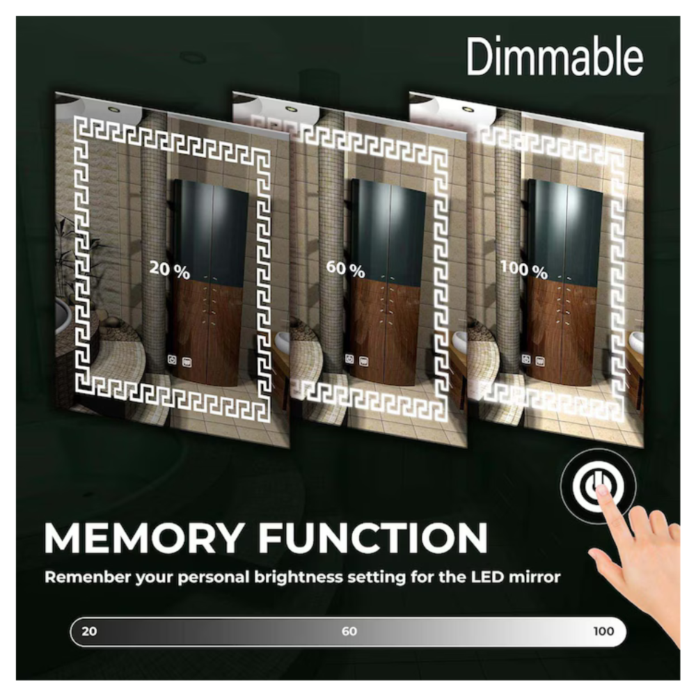 Oglinda LED Touch 60x80cm, Functie Dezaburire Colectia Marcello Funghi, model 1027s