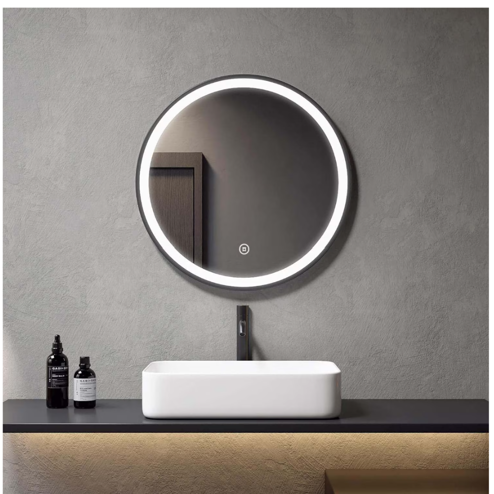 Oglinda LED Touch 60x60 cm Rama Neagra Colectia Marcello Funghi, model 1171s