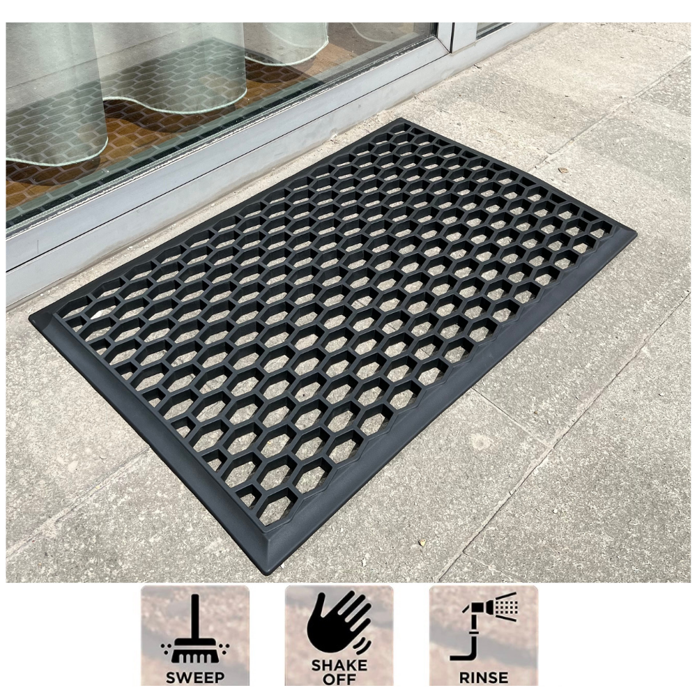 Covoras intrare cauciuc si PVC, ultra rezistent, DM08, 75x45 cm