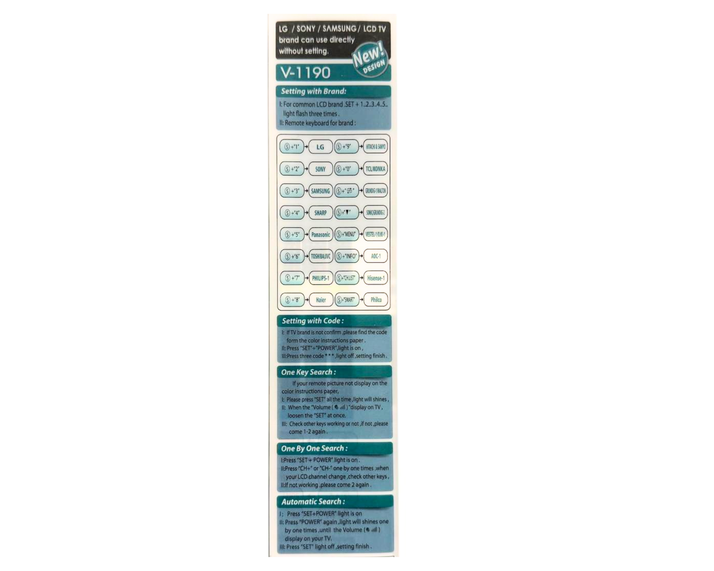 Telecomanda Universala Smart Multi Brand, Buton Netflix, YouTube, Prime Video, Google, V-1190
