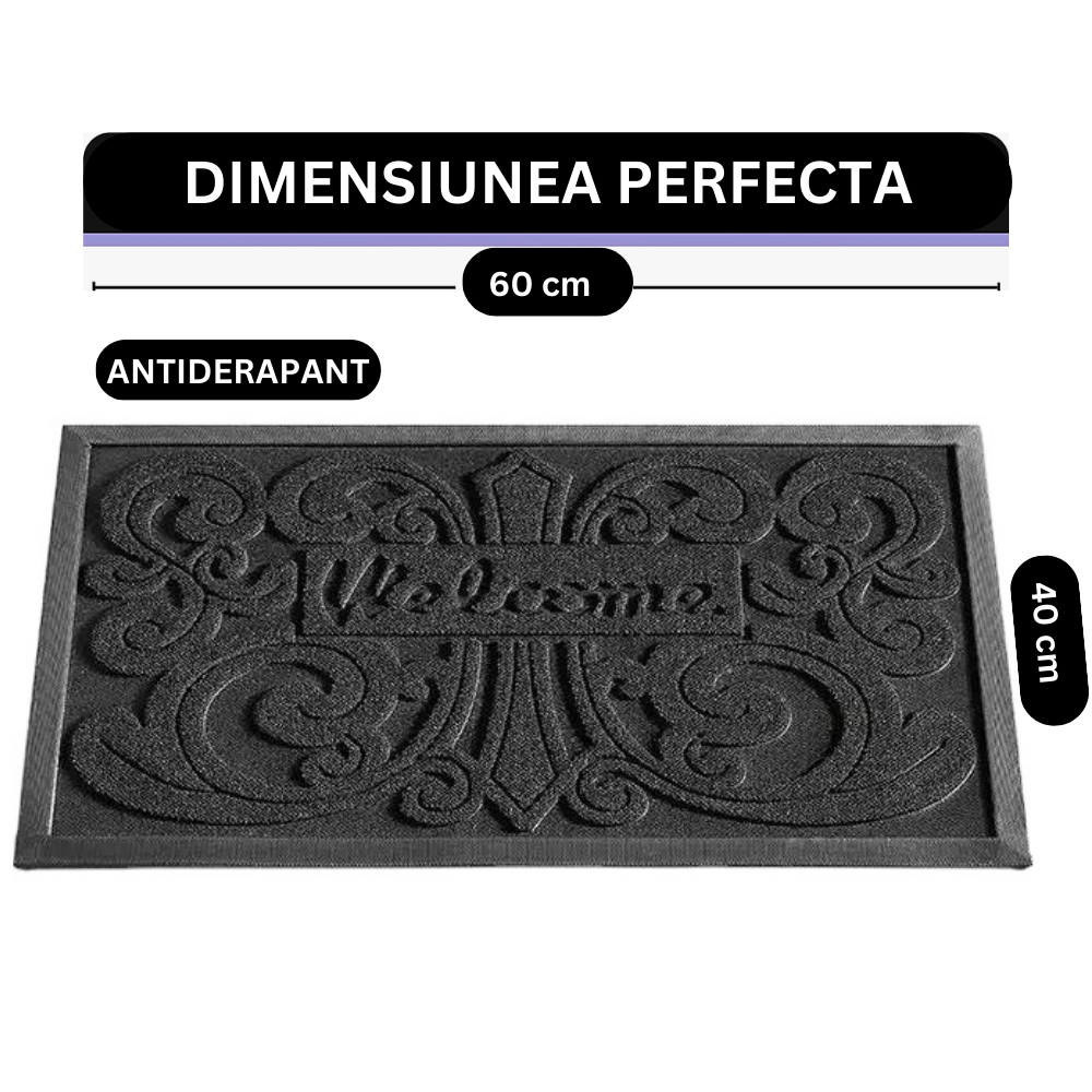 Covoras intrare cauciuc si polipropilena - DM20G - 60x40 cm