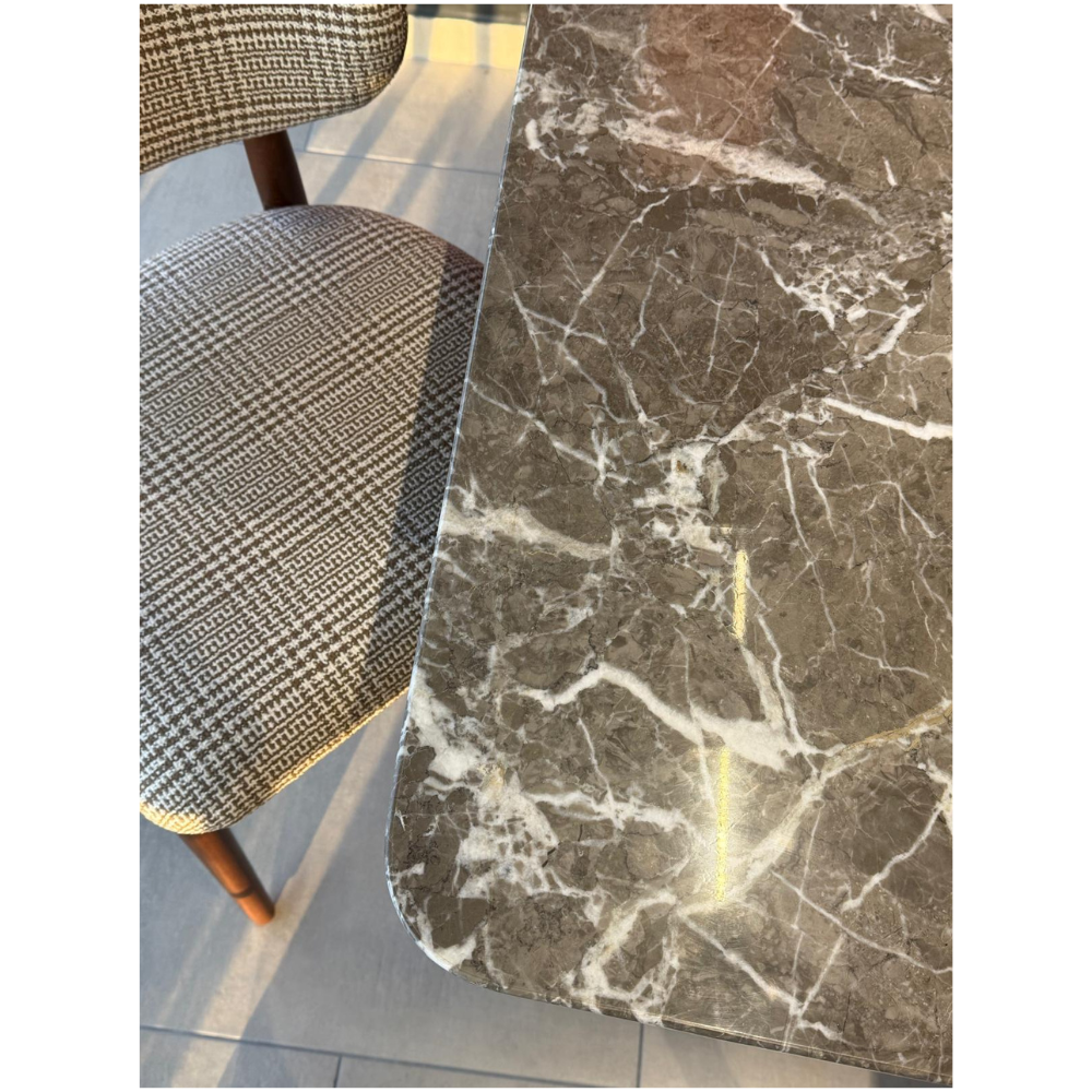 Masa White Brown 200x100cm + 6 scaune asortate