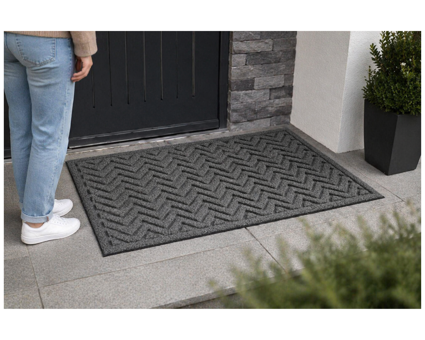 Covoras de intrare, interior & exterior ®OPTIMDEKO, 150x90 cm, anti-alunecare, foarte rezistent si durabil, Dirt Trapper, DM75 G