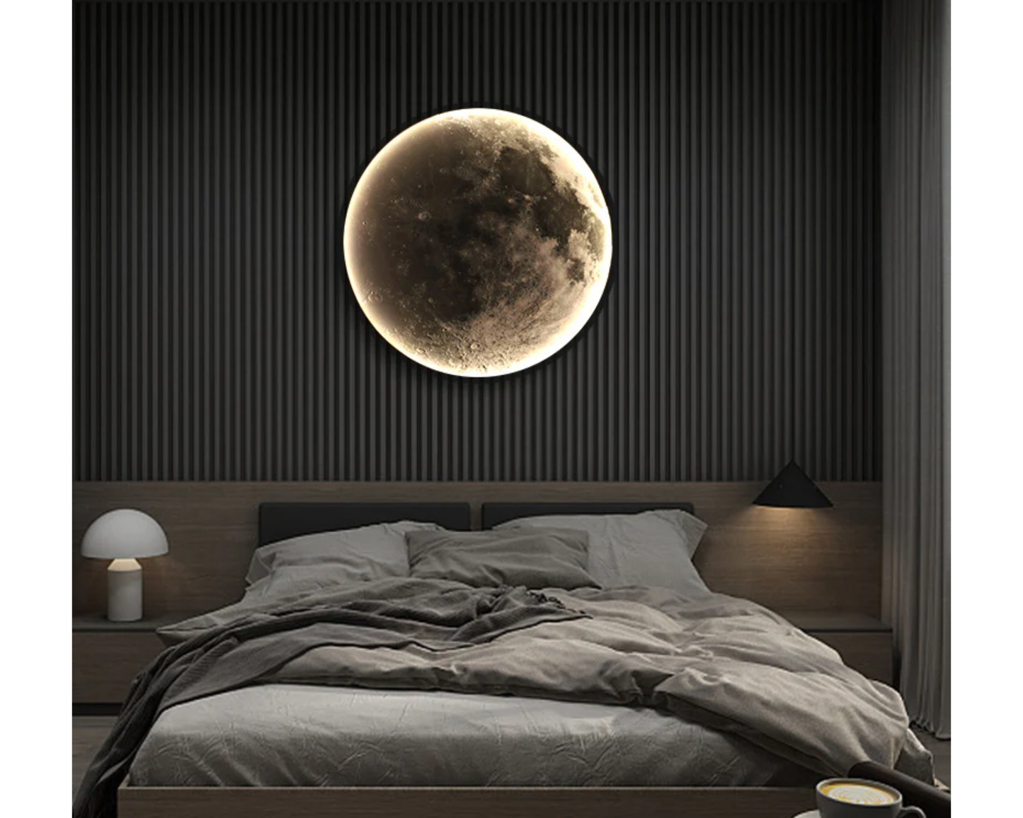 Aplica LED Decorativa Luna 34W Diametru 50CM Lumina Calda Neutra Rece 3000/4000/6000K