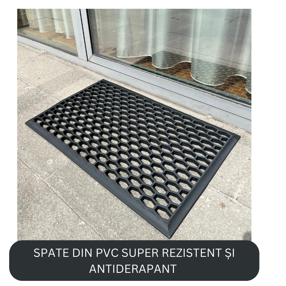 Covoras intrare cauciuc si PVC, ultra rezistent, DM08, 75x45 cm