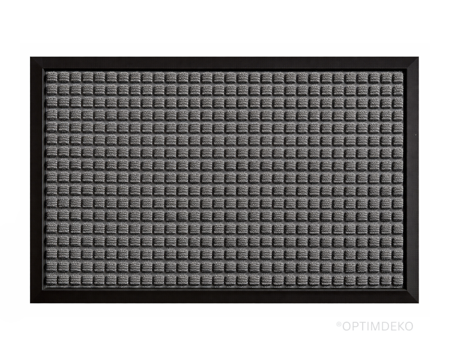 Covoras intrare gri 90x60 cm, ®OPTIMDEKO, antiderapant, rezistent, absorbtie murdarie si apa, interior/exterior, CR002 GRI