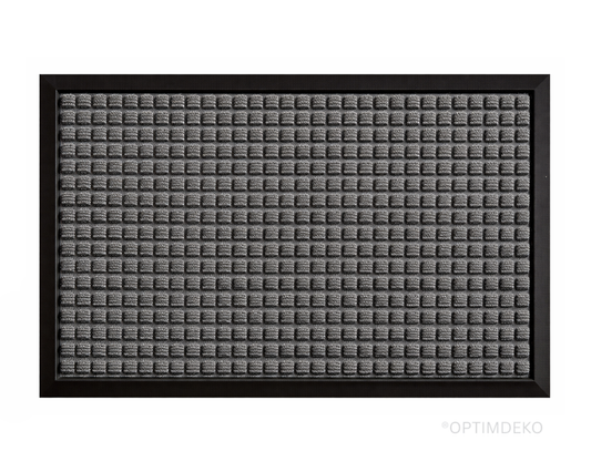 Covoras intrare gri 90x60 cm, ®OPTIMDEKO, antiderapant, rezistent, absorbtie murdarie si apa, interior/exterior, CR002 GRI