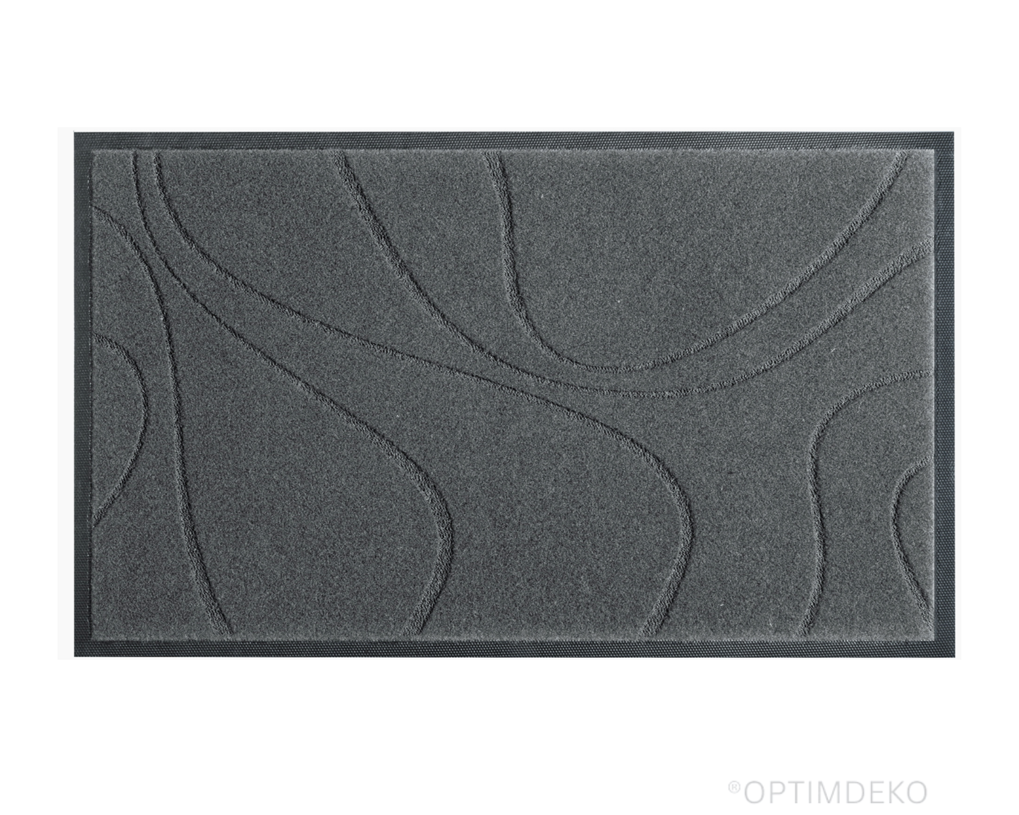 Covoras de intrare, absorbant, antiderapant, cu model modern, gri, ®OPTIMDEKO, TR 202