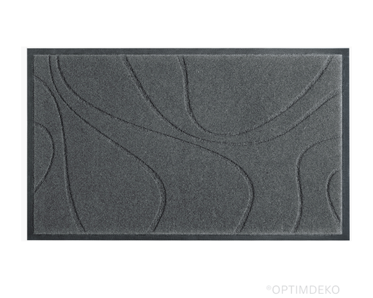 Covoras de intrare, absorbant, antiderapant, cu model modern, gri, ®OPTIMDEKO, TR 202