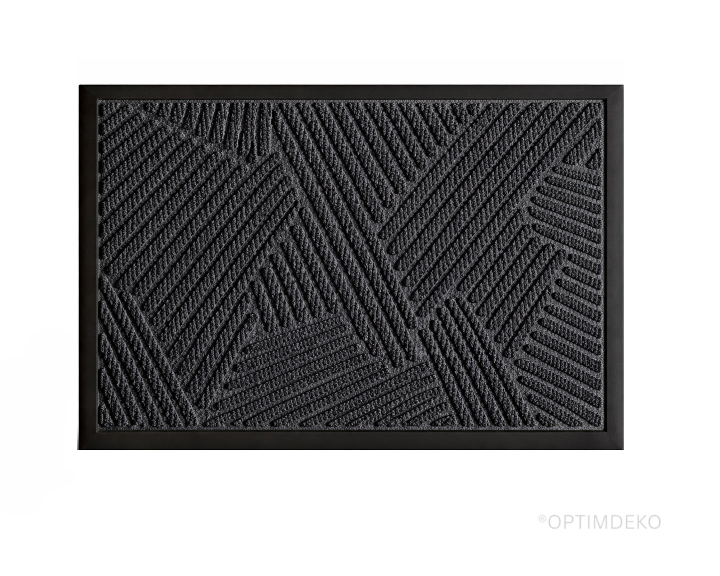 Covoras intrare gri 75x45 cm, ®OPTIMDEKO, antiderapant, rezistent, absorbtie murdarie si apa, interior/exterior, CR178 Gri