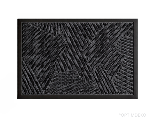 Covoras intrare gri 75x45 cm, ®OPTIMDEKO, antiderapant, rezistent, absorbtie murdarie si apa, interior/exterior, CR178 Gri