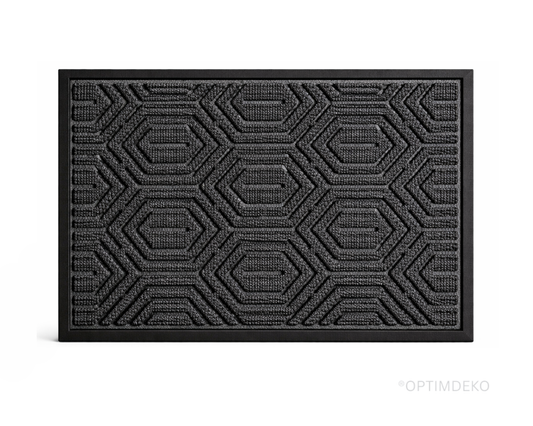 Covoras intrare gri 75x45 cm, ®OPTIMDEKO, antiderapant, rezistent, absorbtie murdarie si apa, interior/exterior, CR172 Gri