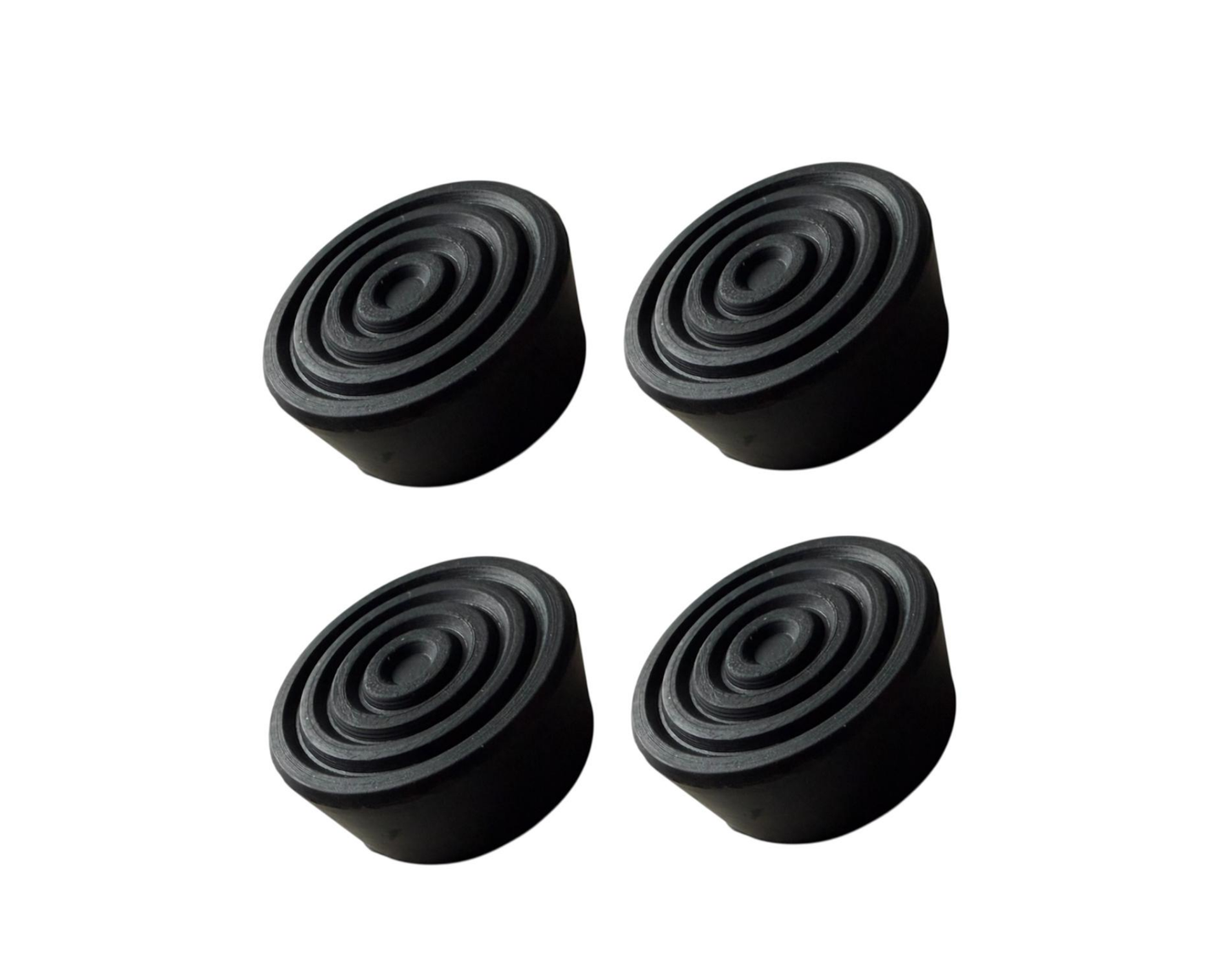 Set 4 picioruse amortizare Groase, anti vibratii sau inaltare pentru Masina de Spalat, Uscator, Frigider, Mobilier, Negru, Universale