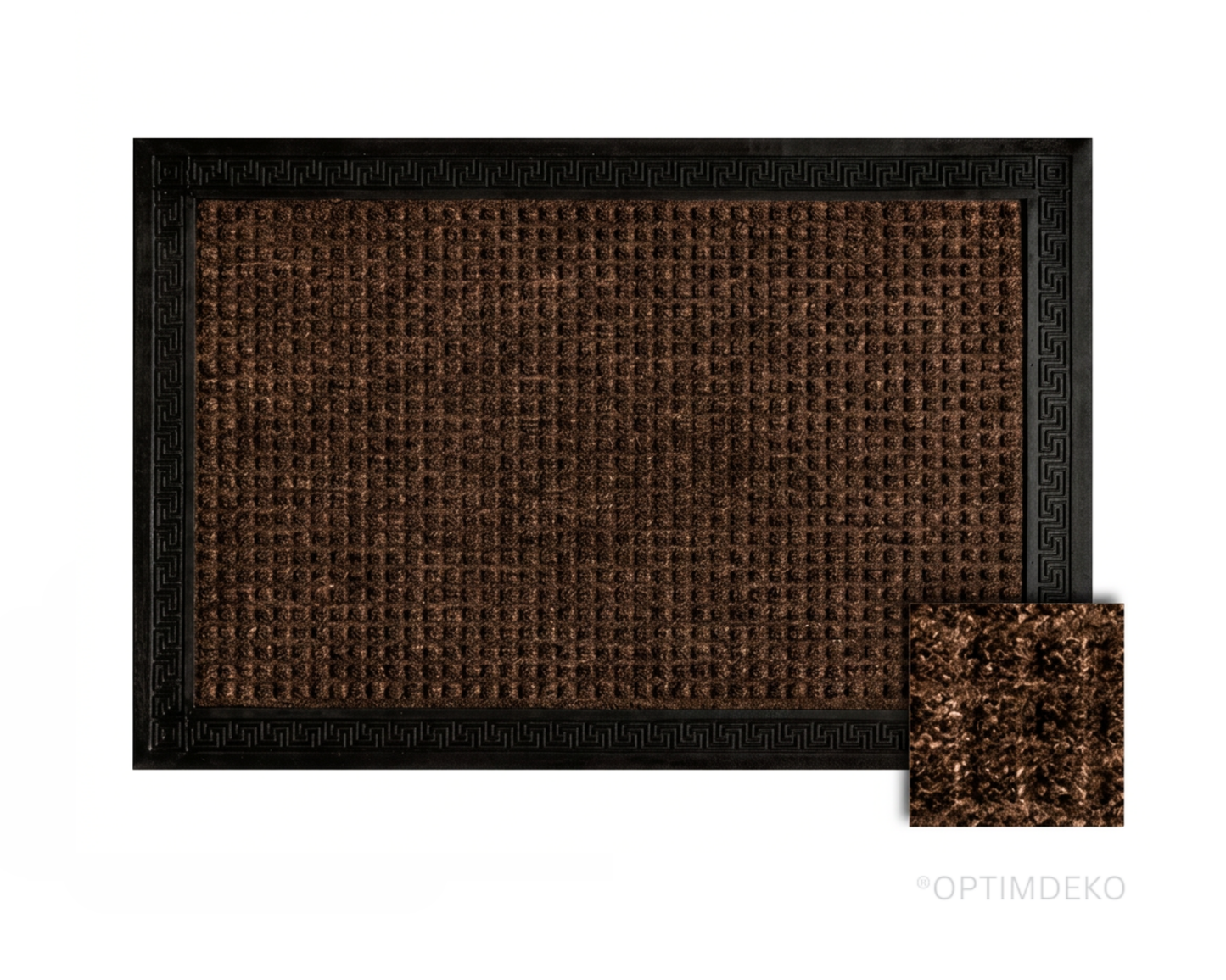 Covoras intrare gri 90x60 cm, ®OPTIMDEKO, antiderapant, rezistent, absorbtie murdarie si apa, interior/exterior, CR096 MARO