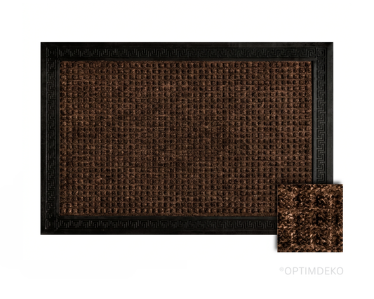 Covoras intrare gri 90x60 cm, ®OPTIMDEKO, antiderapant, rezistent, absorbtie murdarie si apa, interior/exterior, CR096 MARO