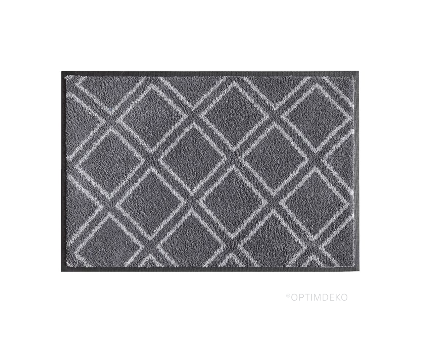 Covoras intrare gri 90x60 cm, ®OPTIMDEKO, antiderapant, rezistent, absorbtie murdarie si apa, interior/exterior, PC100
