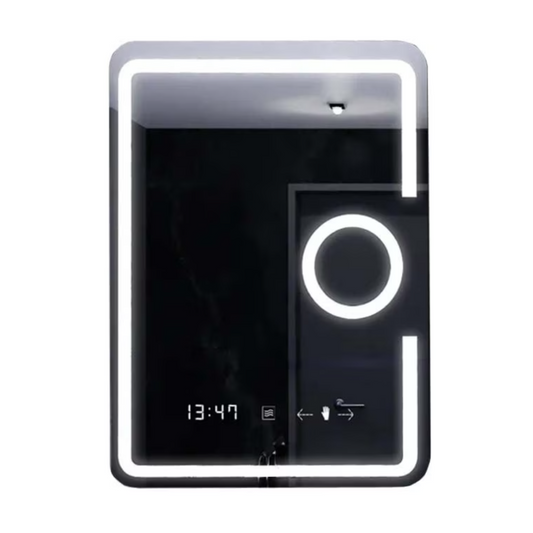 Oglinda LED Dreptunghiulara, cu Functie Dezaburire, Lupa Cosmetica si Sistem Touch, Colectia Marcello Funghi, W05 60x80cm