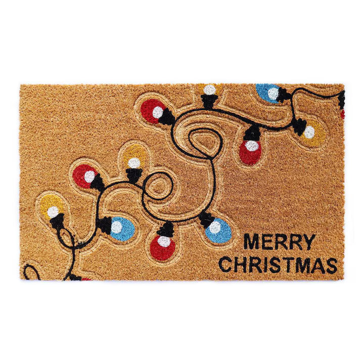 Covoras intrare Craciun, fibra cocos si cauciuc, DM141, Merry Christmas, 75x45 cm