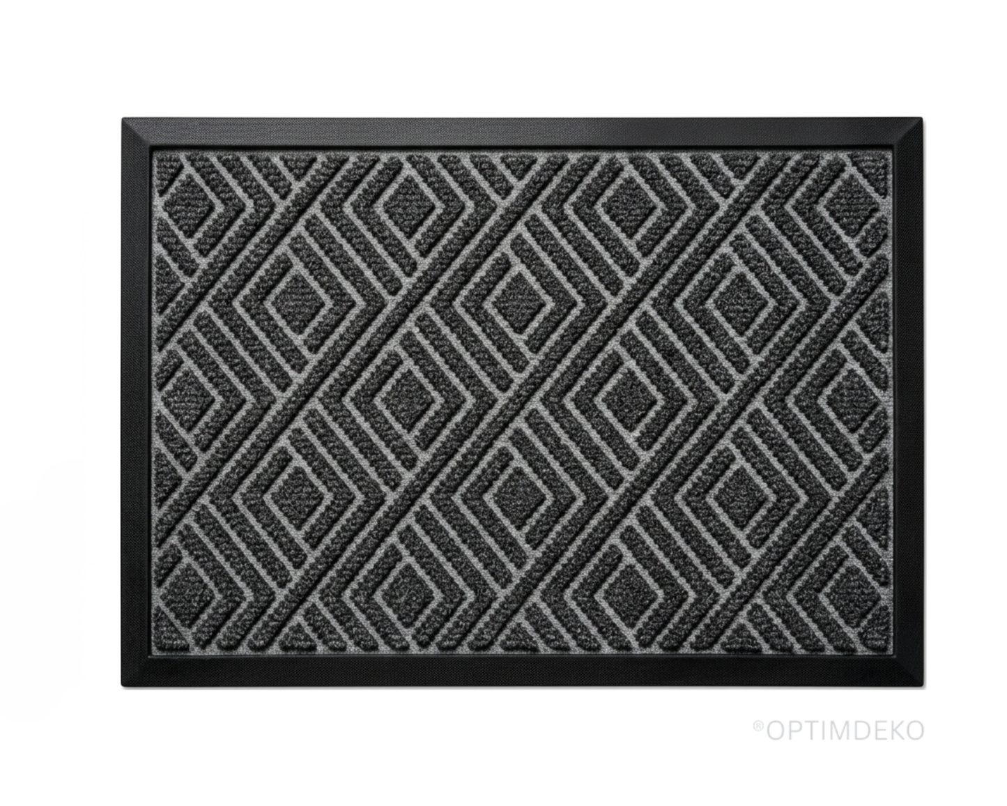 Covoras intrare gri 75x45 cm, ®OPTIMDEKO, antiderapant, rezistent, absorbtie murdarie si apa, interior/exterior, CR170 Gri