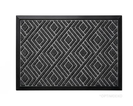 Covoras intrare gri 75x45 cm, ®OPTIMDEKO, antiderapant, rezistent, absorbtie murdarie si apa, interior/exterior, CR170 Gri