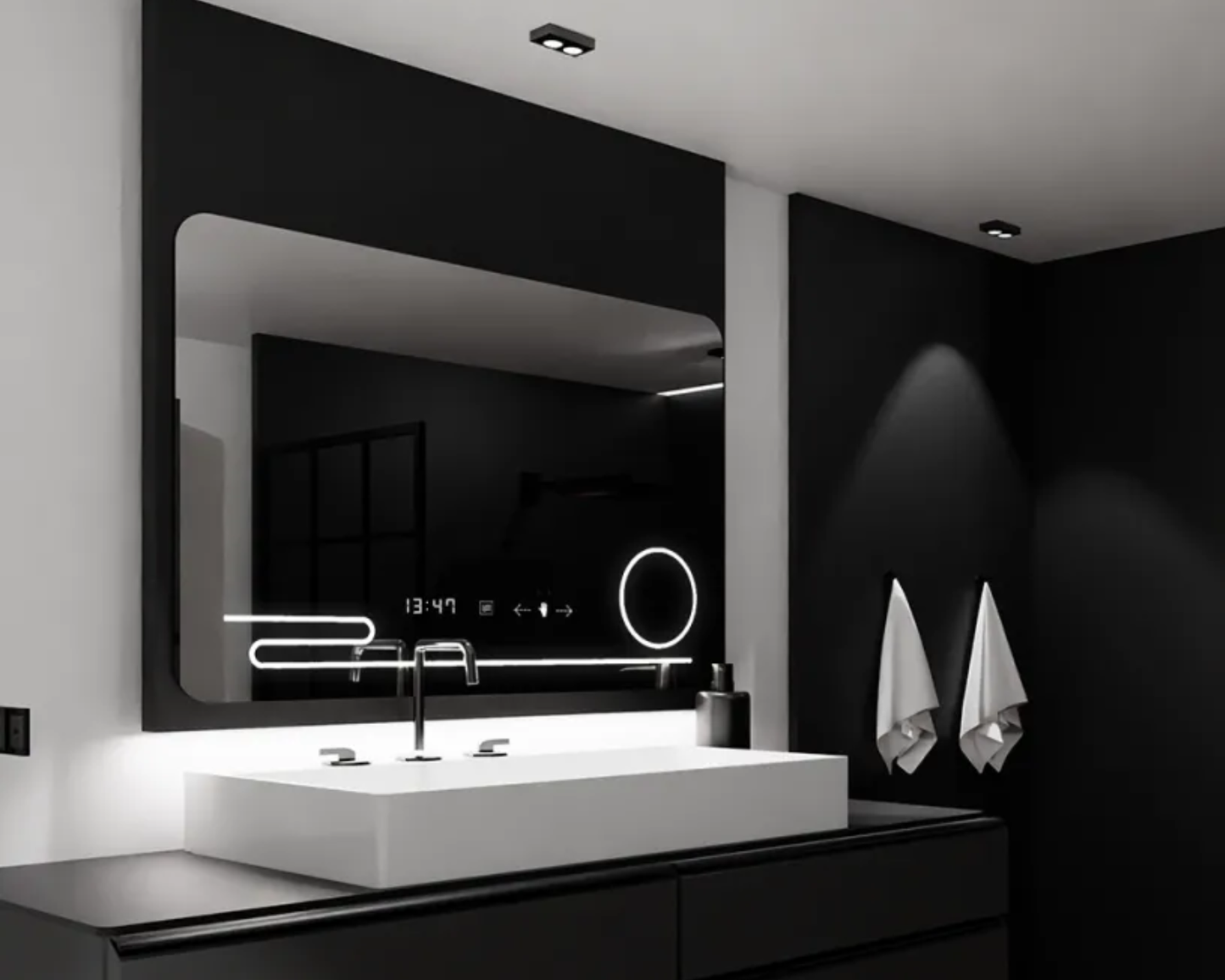 Oglinda LED Touch 100x60 cm Functie Dezaburire Colectia Marcello Funghi W36, 100x60cm