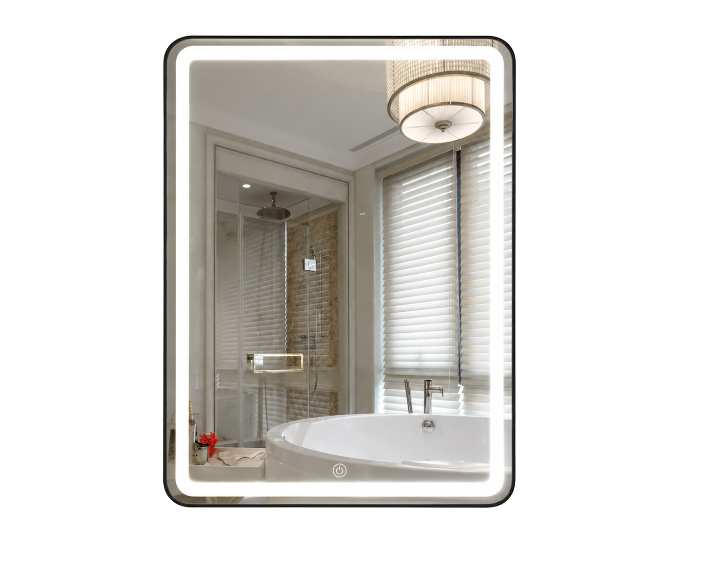 Oglinda LED Touch, Rama Neagra, C210/60x80 cm Colectia Korman Technik