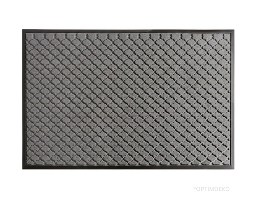 Covoras intrare gri 75x45 cm, ®OPTIMDEKO, antiderapant, rezistent, absorbtie murdarie si apa, interior/exterior, CR097 Gri