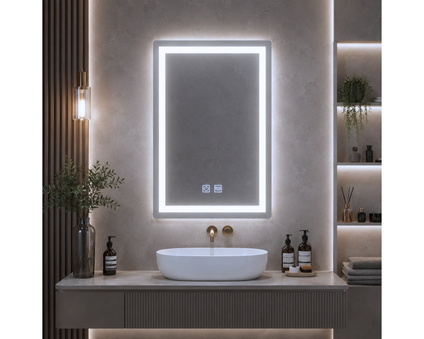 Oglinda Led Dreptunghiulara Touch, cu Functie Dezaburire E09/60x80cm