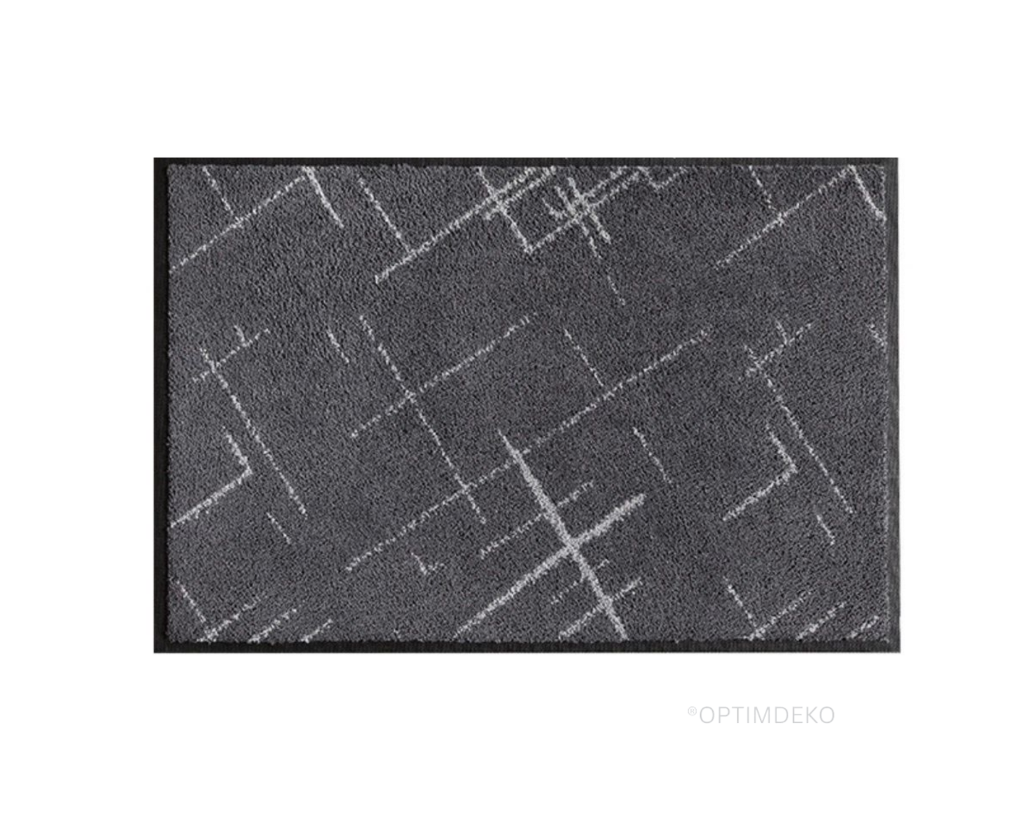 Covoras intrare gri 90x60 cm, ®OPTIMDEKO, antiderapant, rezistent, absorbtie murdarie si apa, interior/exterior, PC104