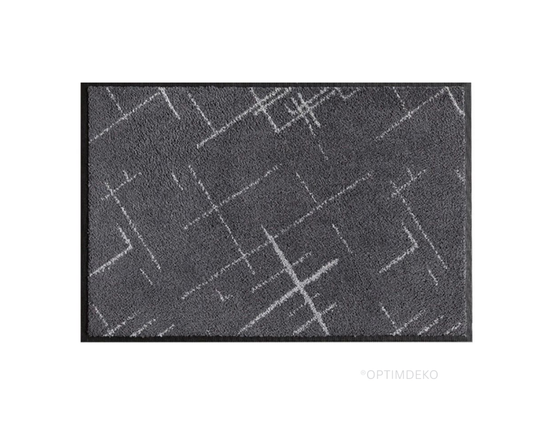 Covoras intrare gri 90x60 cm, ®OPTIMDEKO, antiderapant, rezistent, absorbtie murdarie si apa, interior/exterior, PC104