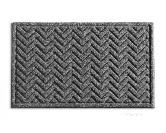 Covoras de intrare, interior & exterior ®OPTIMDEKO, 150 x 90 cm, anti-alunecare, foarte rezistent si durabil, Dirt Trapper, GRI