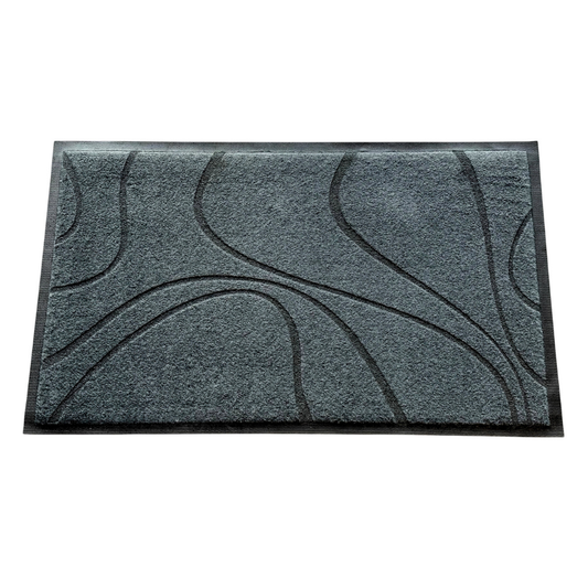 Covoras de intrare, absorbant, antiderapant, cu model modern, gri, ®OPTIMDEKO, TR 202