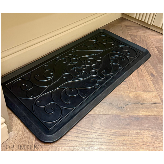 Tava Papuci intrare usa, 100% din cauciuc rezistent foarte gros, antiderapant, 80 x 40 cm