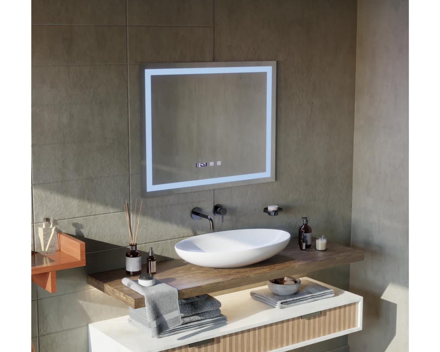 Oglinda LED Touch 80x60 cm Functie Dezaburire Colectia Marcello Funghi S09 80x60cm