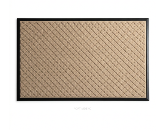 Covoras intrare gri 75x45 cm, ®OPTIMDEKO, antiderapant, rezistent, absorbtie murdarie si apa, interior/exterior, CR097 Crem