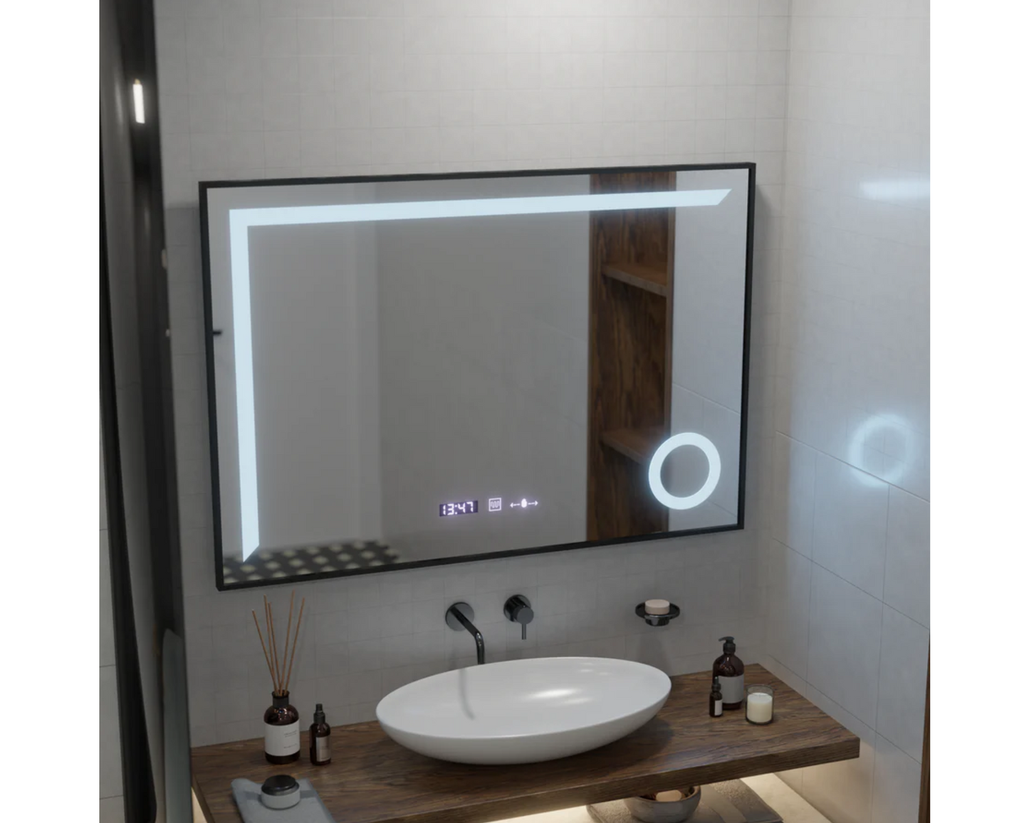 Oglinda LED Touch 80x60 cm Functie Dezaburire Colectia Marcello Funghi W23, 80x60cm