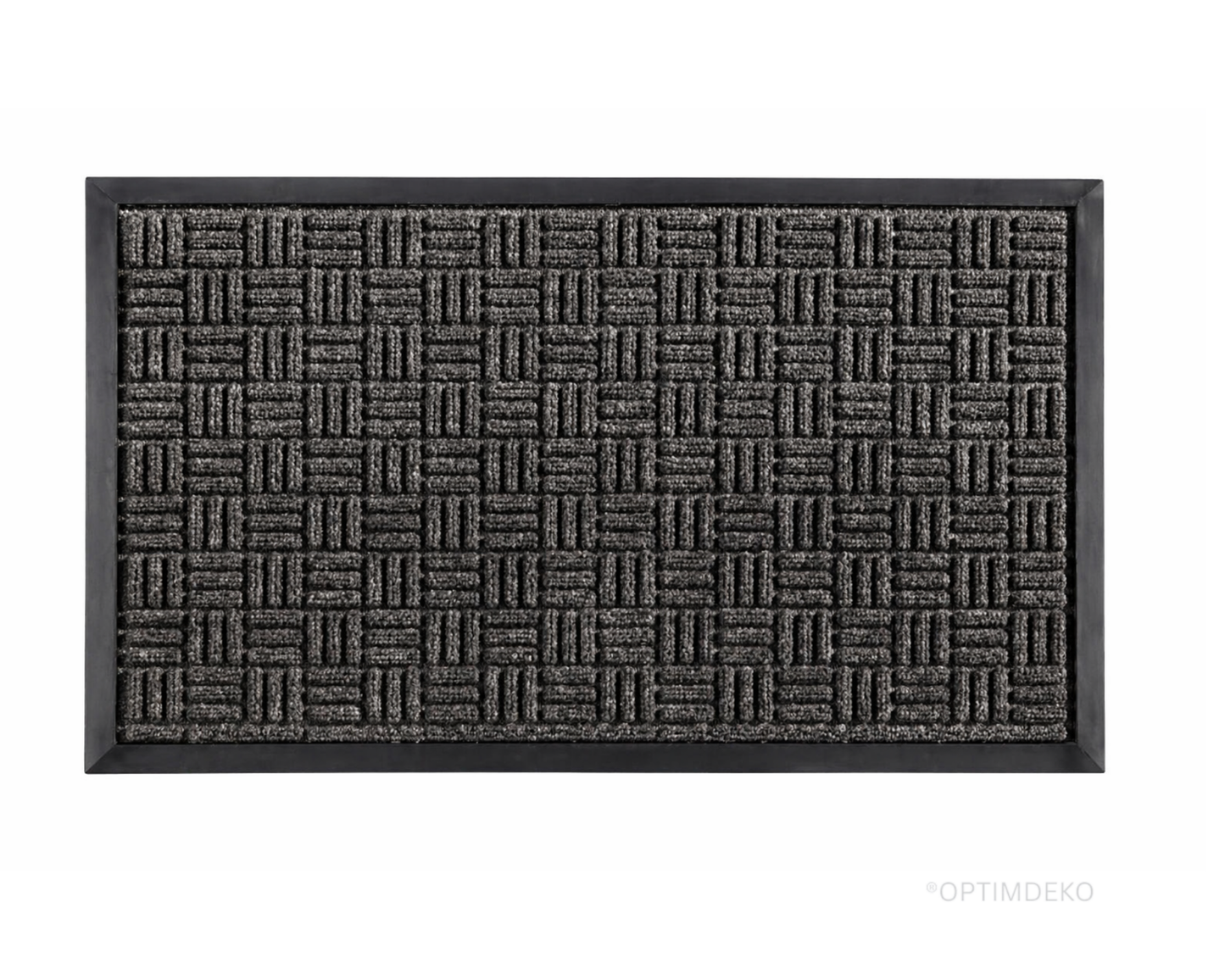 Covoras intrare gri 90x60 cm, ®OPTIMDEKO, antiderapant, rezistent, absorbtie murdarie si apa, interior/exterior, CR013 GRI
