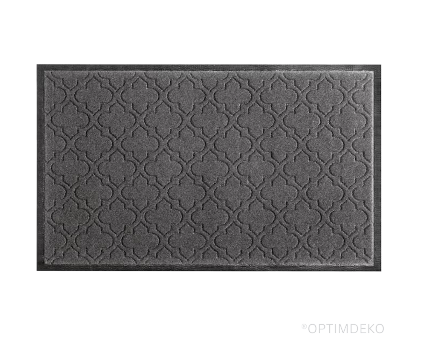 Covoras de intrare, 75x45 cm, absorbant, antiderapant, cu model modern, gri, ®OPTIMDEKO TR203