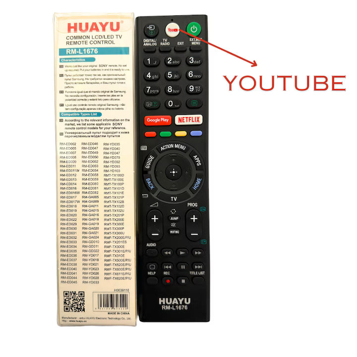 Telecomanda tv universala, Compatibila Sony, Acopera 100% gama Sony LCD, LED, Smart, baterii incluse