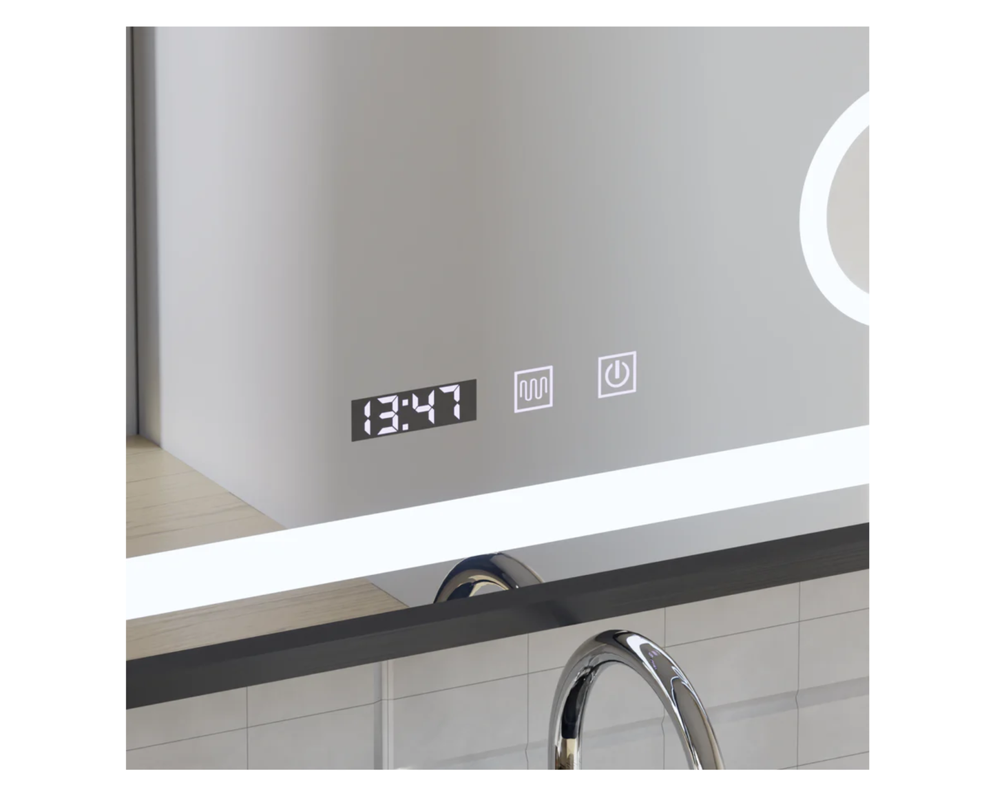 Oglinda LED Touch 60x80 cm Functie Dezaburire Colectia Marcello Funghi S80, 80x60cm