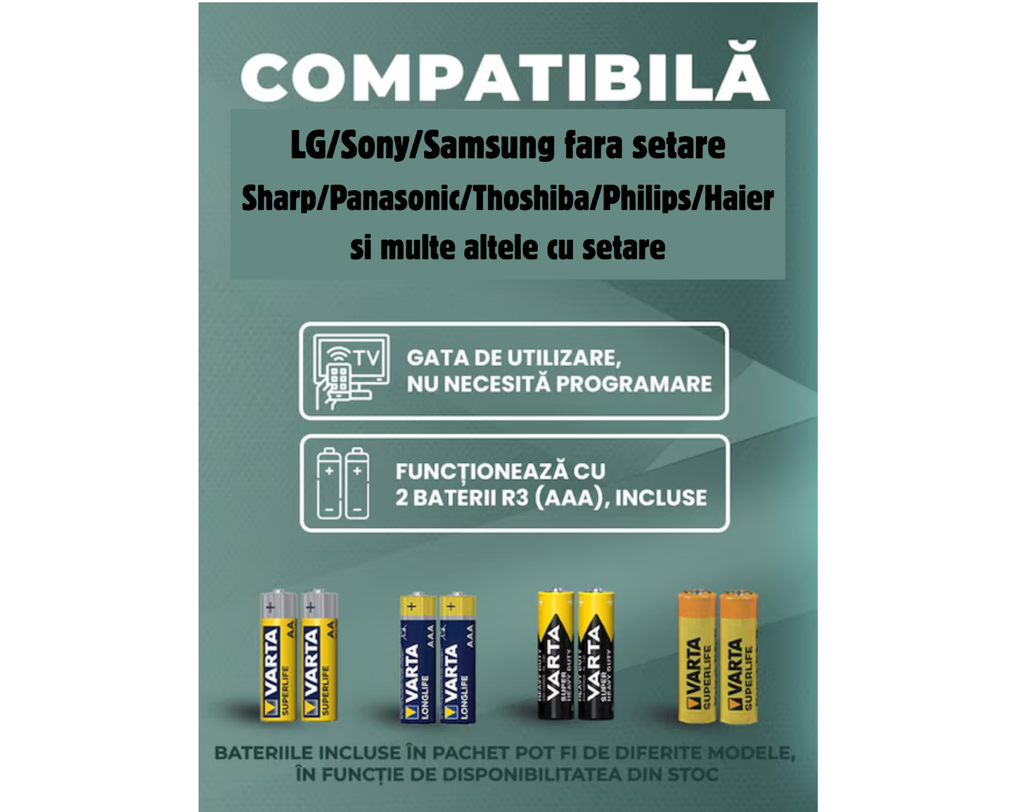 Telecomanda Universala Smart Multi Brand, Buton Netflix, YouTube, Prime Video, Google, V-1190