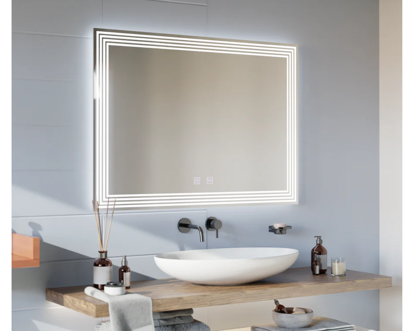 Oglinda LED Touch E19 - 80x60 cm Functie Dezaburire Colectia Marcello Funghi
