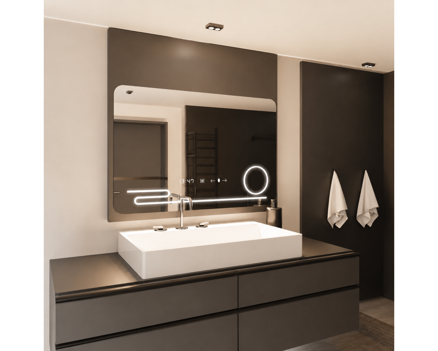 Oglinda LED Touch 100x60 cm Functie Dezaburire Colectia Marcello Funghi W36, 100x60cm