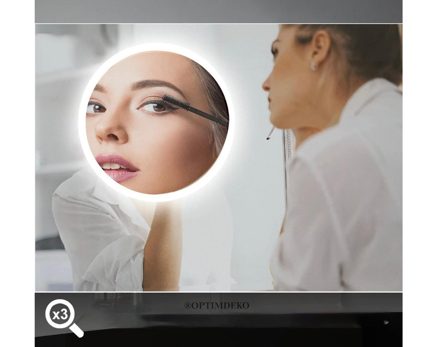 Oglinda LED Colectia Marcello Funghi Dreptunghiulara cu Functie Dezaburire si Sistem Touch, model W07/80x60cm