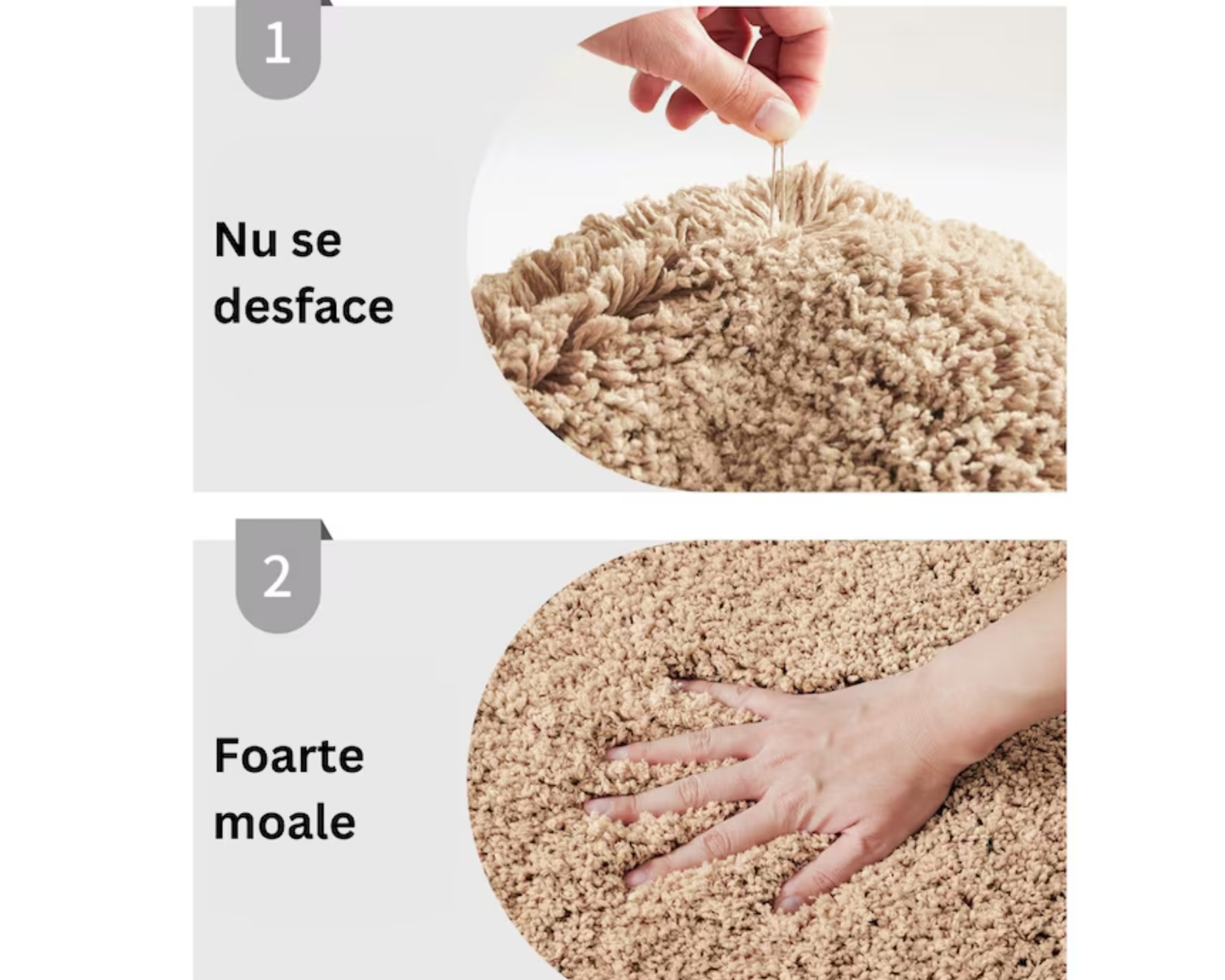 Covoras baie pufos, 90 x 60 cm, ultra absorbant si antiderapant - microfibra foarte moale, Albastru Inchis ®OPTIMDEKO